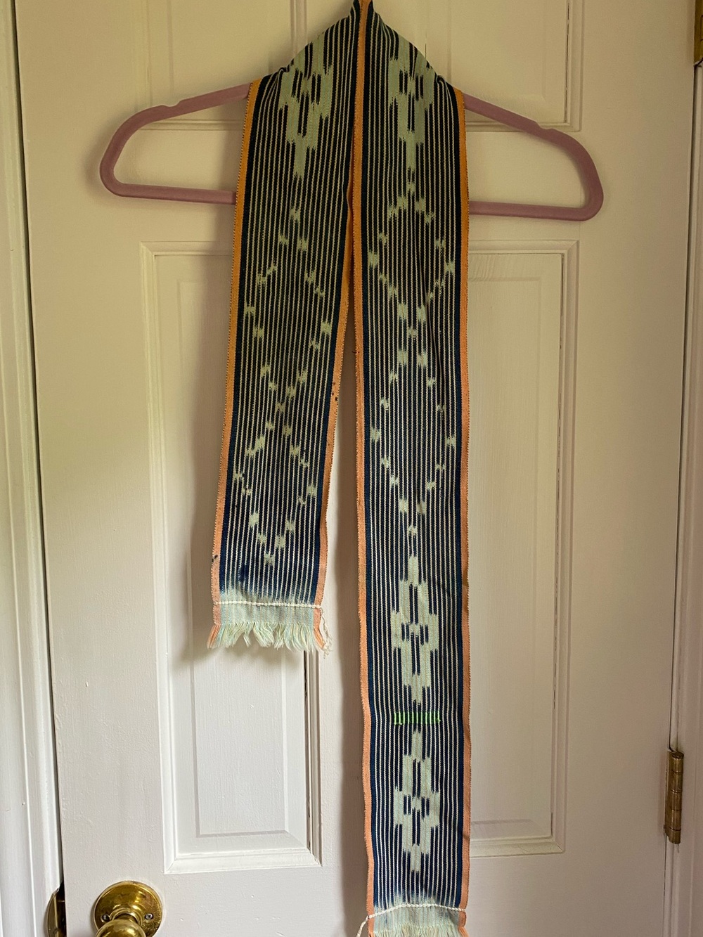 Handwoven West African Baule Ikat Scarf